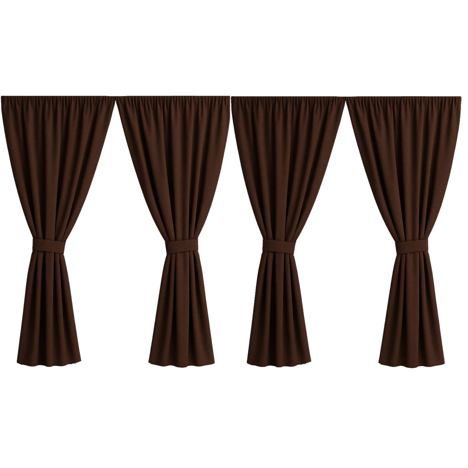 Setgarden Curtain Garden Outdoor Vorhang      4 x 155 × 240 cm – Balkon Vorhang 1tlg Braun