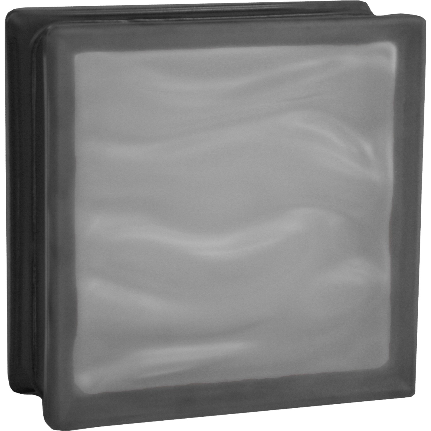 BM Glasstein Aqua Reflex Schwarz 2-Seitig Satiniert 19 cm x 19 cm x 8 cm