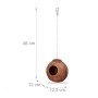 Relaxdays Vogelhaus 2er Set Kokosnuss Natur 14 cm x 12,5 cm x 12 cm 250 g_4
