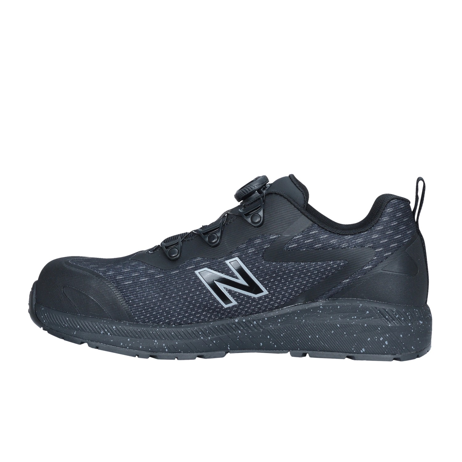 New Balance Logic BOA S1 PL Sicherheitsschuh, schwarz-orange, mit BOA Fit System.