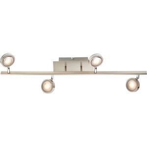 OBI LED Spot Rotello, 4-flammig, Nickel-Matt. Moderne LED-Leuchte für Wohnräume.