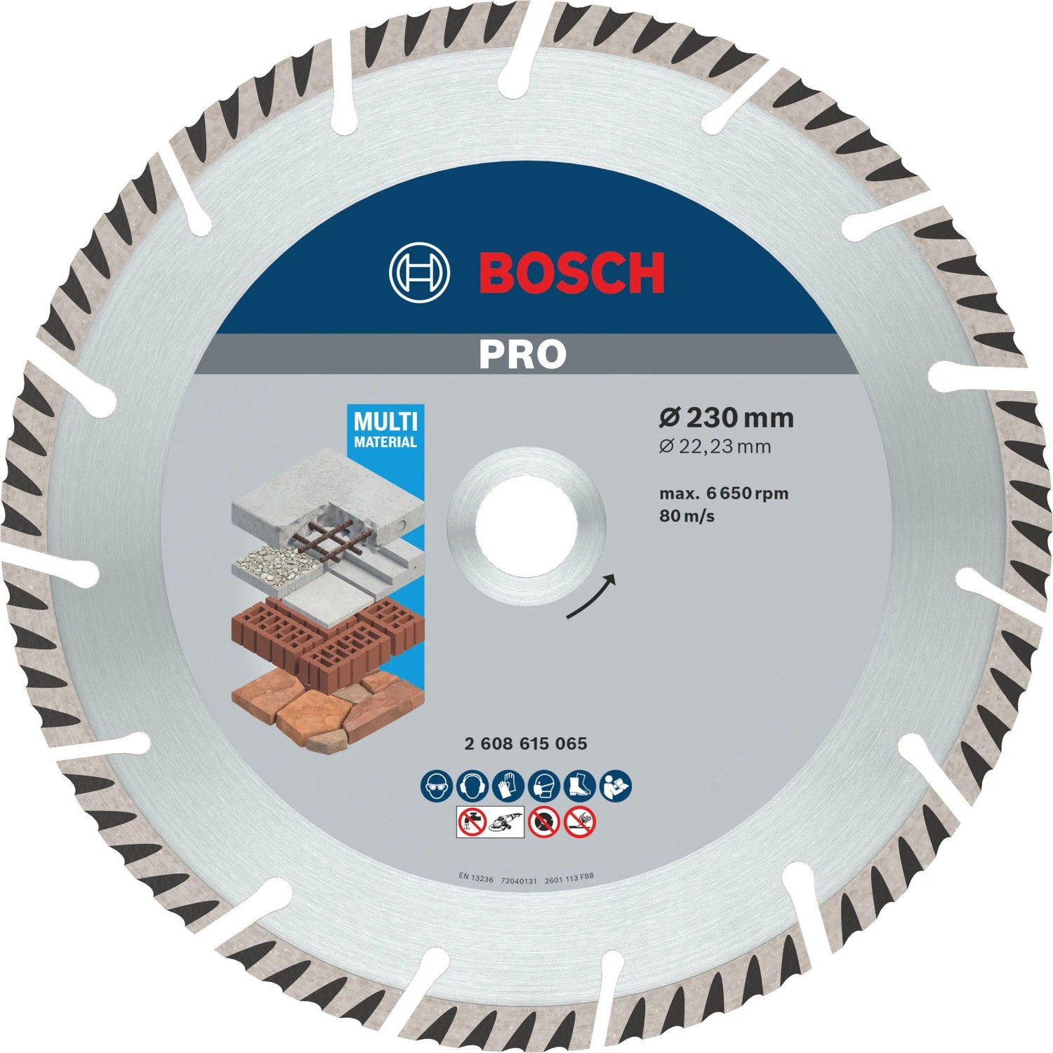 Bosch Diamant-Trennscheibe 230 mm x 22/23 mm Standard für Universal