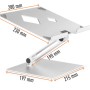 Silberner, höhenverstellbarer Laptop Tischständer von Durable für ergonomisches Arbeiten im Büro.
