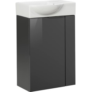 Fackelmann Waschbeckenunterschrank SBC, Anthrazit, 44 cm breit.