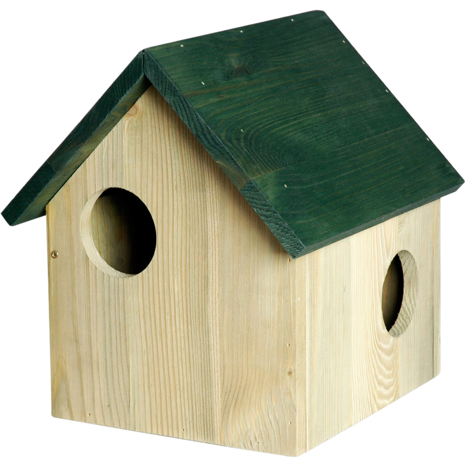 Dobar Eichhörnchenkobel mit 3 Eingängen Kiefer Grün 25 cm x 26 cm x 28,5 cm
