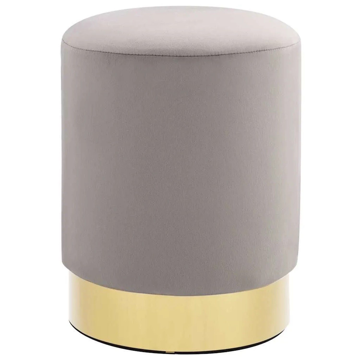 vidaXL Hocker Hellgrau und Golden Samt 28 x 36 cm 249834