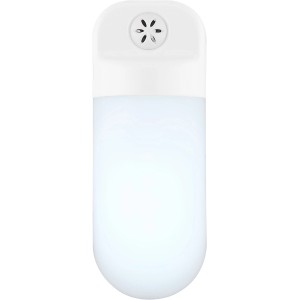 Globo Nachtlicht Ursula, weißer Kunststoff mit Dämmerungssensor.