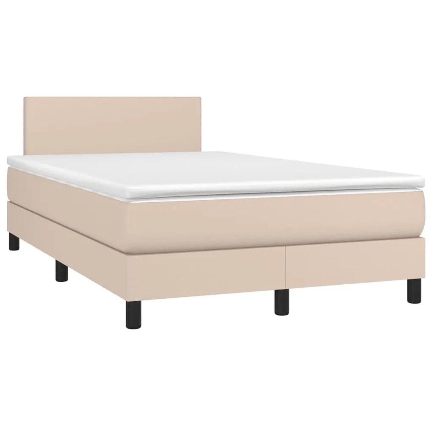 vidaXL Boxspringbett mit Matratze & LED Cappuccino-Braun 120x200cm 3134098 günstig online kaufen