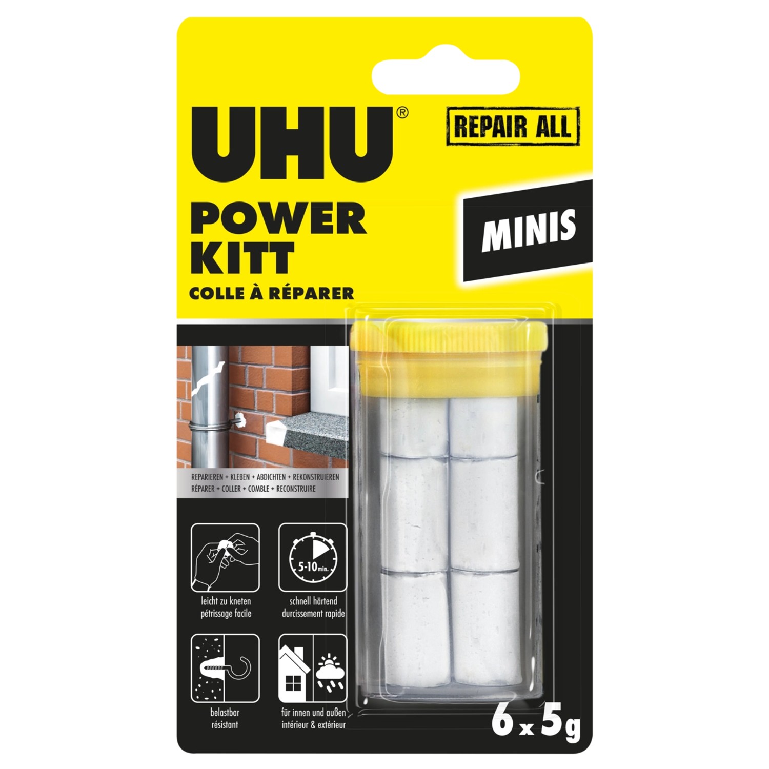 Uhu Repair All Powerkit Minis Universal Weiß 6 x 5 g günstig online kaufen