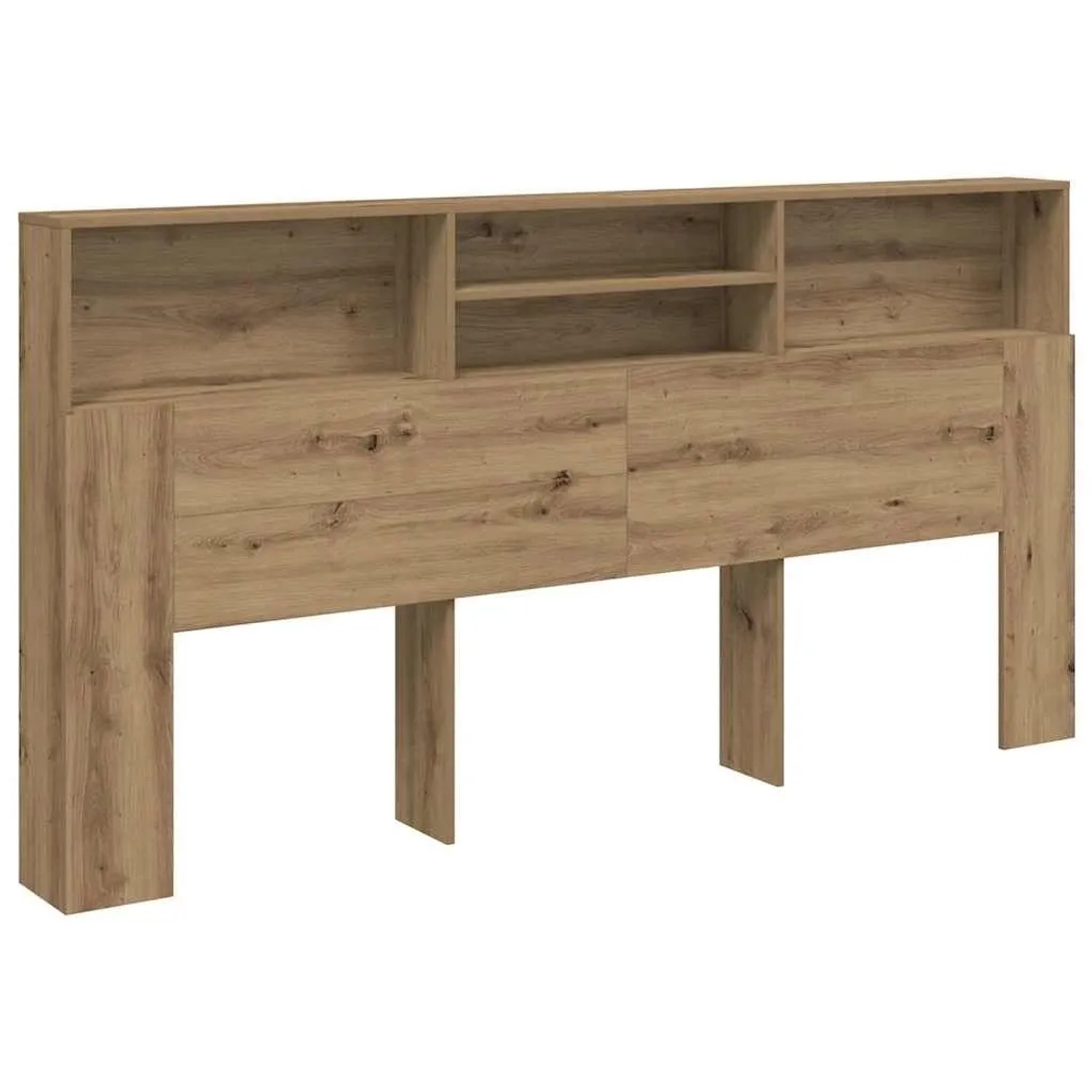 vidaXL Bett-Kopfteil mit Ablagen Artisan-Eiche 200x19x103,5 cm 856875