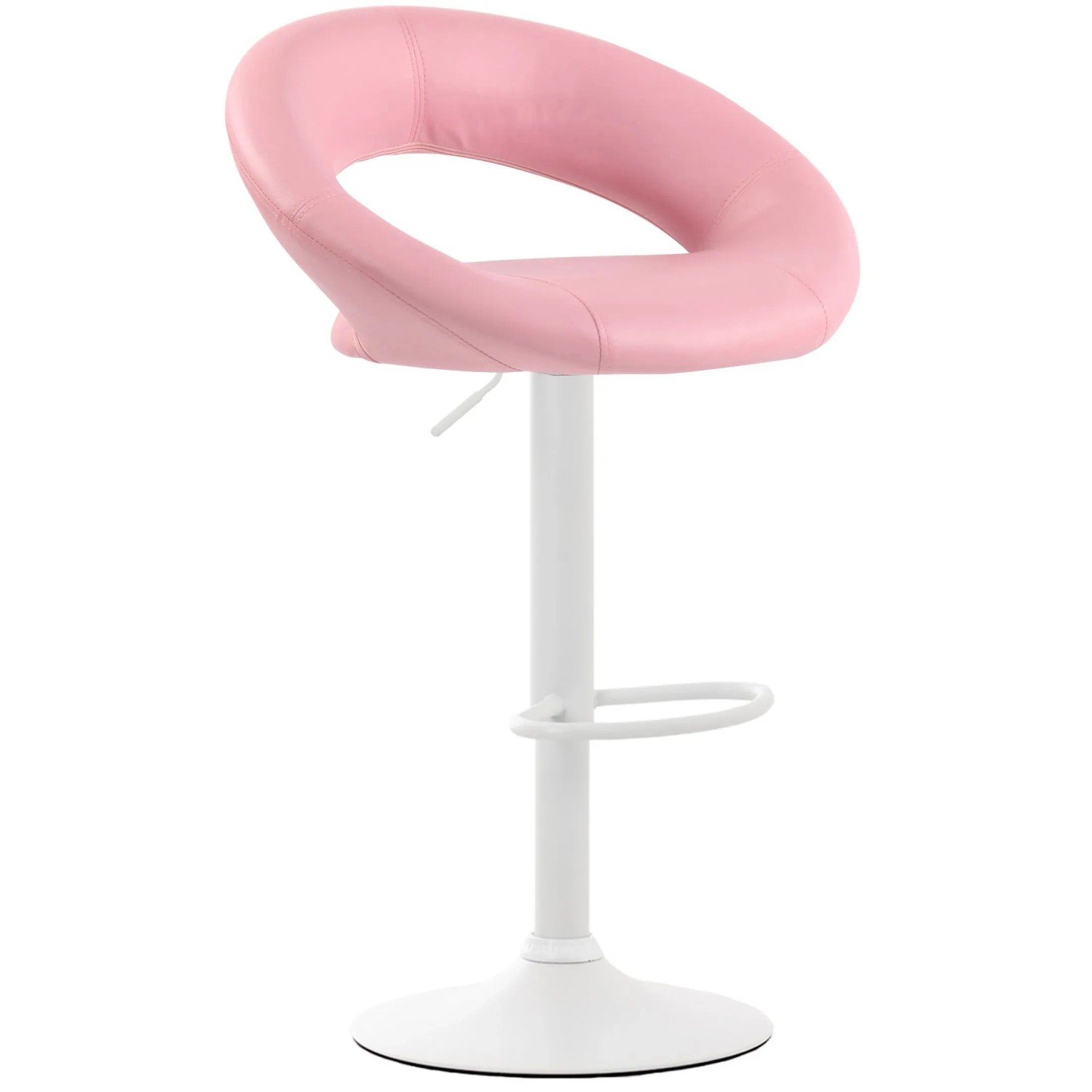 CLP Barhocker Olinda Kunstleder Pink/Weiß