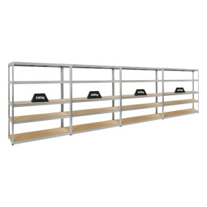 PROREGAL Mega Deal: 4 verzinkte Schwerlastregale (180x150x45cm) mit je 5 Böden (200kg Fachlast).