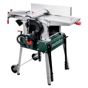 Metabo Hobelmaschine HC 260 C - 2,8 DNB mit Fügeanschlag, Spanauswurfhaube und Absaugstutzen.