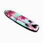 Suprfit Stand-Up Paddling Board Miami Mint mit mintgrünem Palmen-Design, schwarzen Finnen und Tragegriffen.