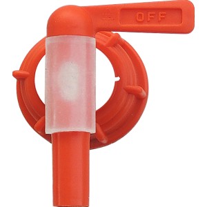 Oranger Ersatz-Auslaufhahn aus Kunststoff für 5-15 l Getränkefässer.