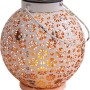 2er Set: Weiße Näve LED Solar Deko-Leuchte, 18cm, mit Blumenmuster für Garten & Tisch.
