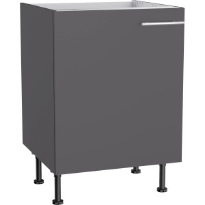 Optifit Spülenunterschrank Ingvar420, 60 cm, Anthrazit Matt mit Griff.