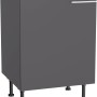Optifit Spülenunterschrank Ingvar420, 60 cm, Anthrazit Matt mit Griff.