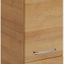 Pelipal Bad-Hängeschrank Trentino in Riviera Eiche, 30 cm breit, mit zwei Schubladen und Chromgriffen.