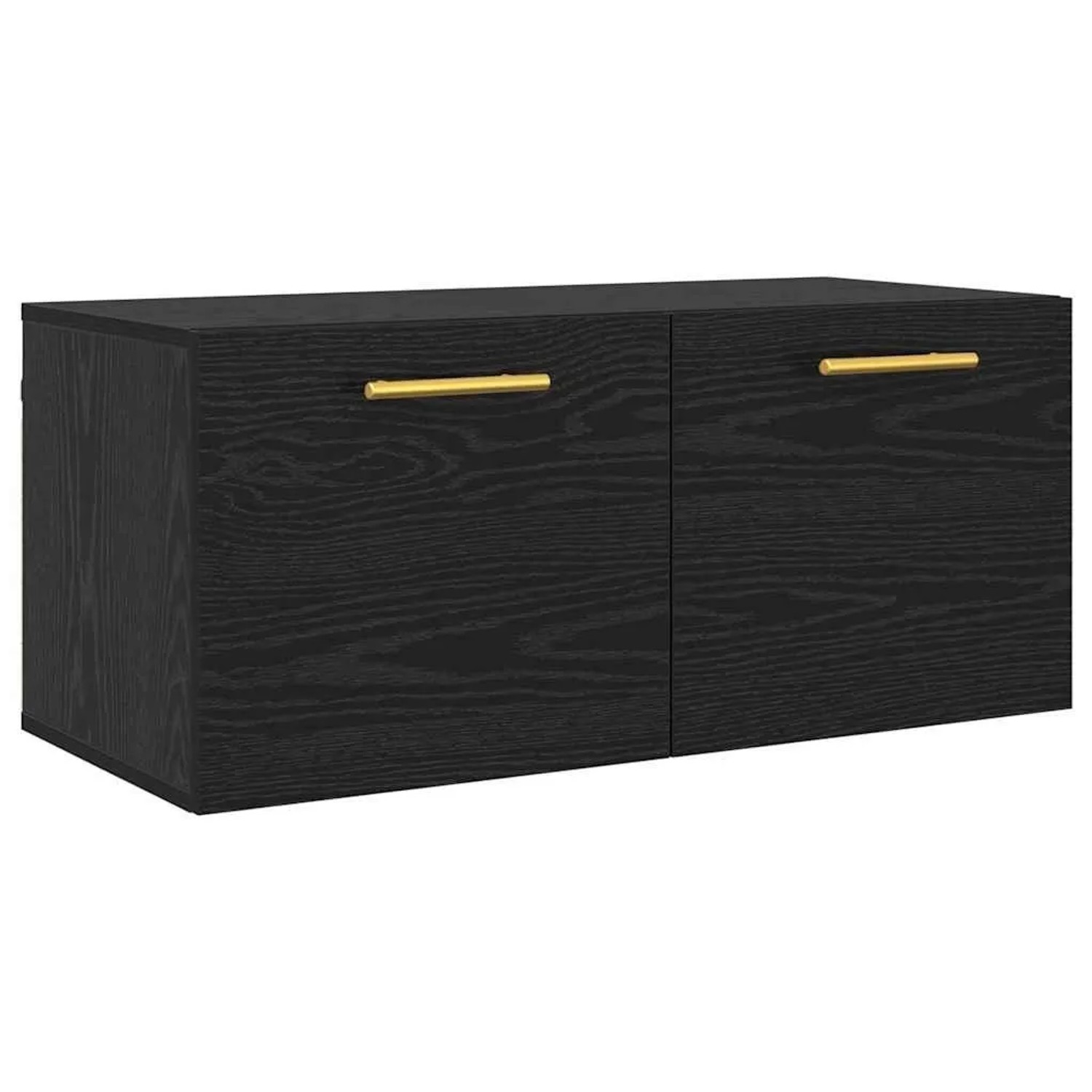 vidaXL Wandschrank Wandmontiert Schwarz Eichen-Optik 80 x 36,5 x 35 cm 8795 günstig online kaufen