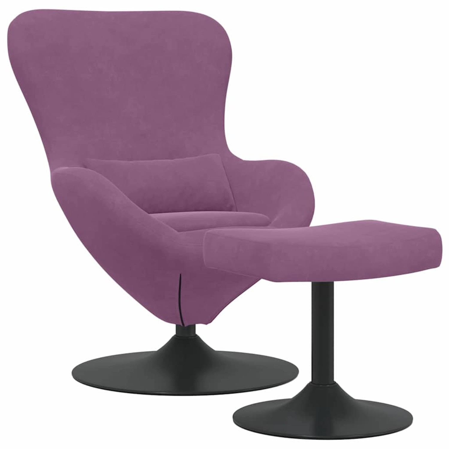 vidaXL Eierstuhl mit Fußhocker Lila 63 x 73 x 90 cm Samt 42002754 günstig online kaufen