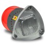 EBERTH Getreidemühle, 1300W, Unterseite mit Sieb und Standfuß. Zubehör für Geflügel.