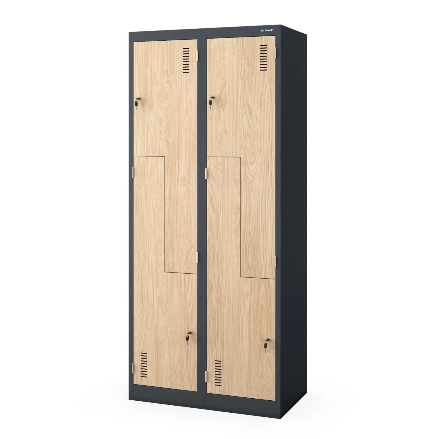 JAN NOWAK Kleiderschrank Typ L  JULIA 185x80x40 cm Anthrazit Sonoma-Eiche
