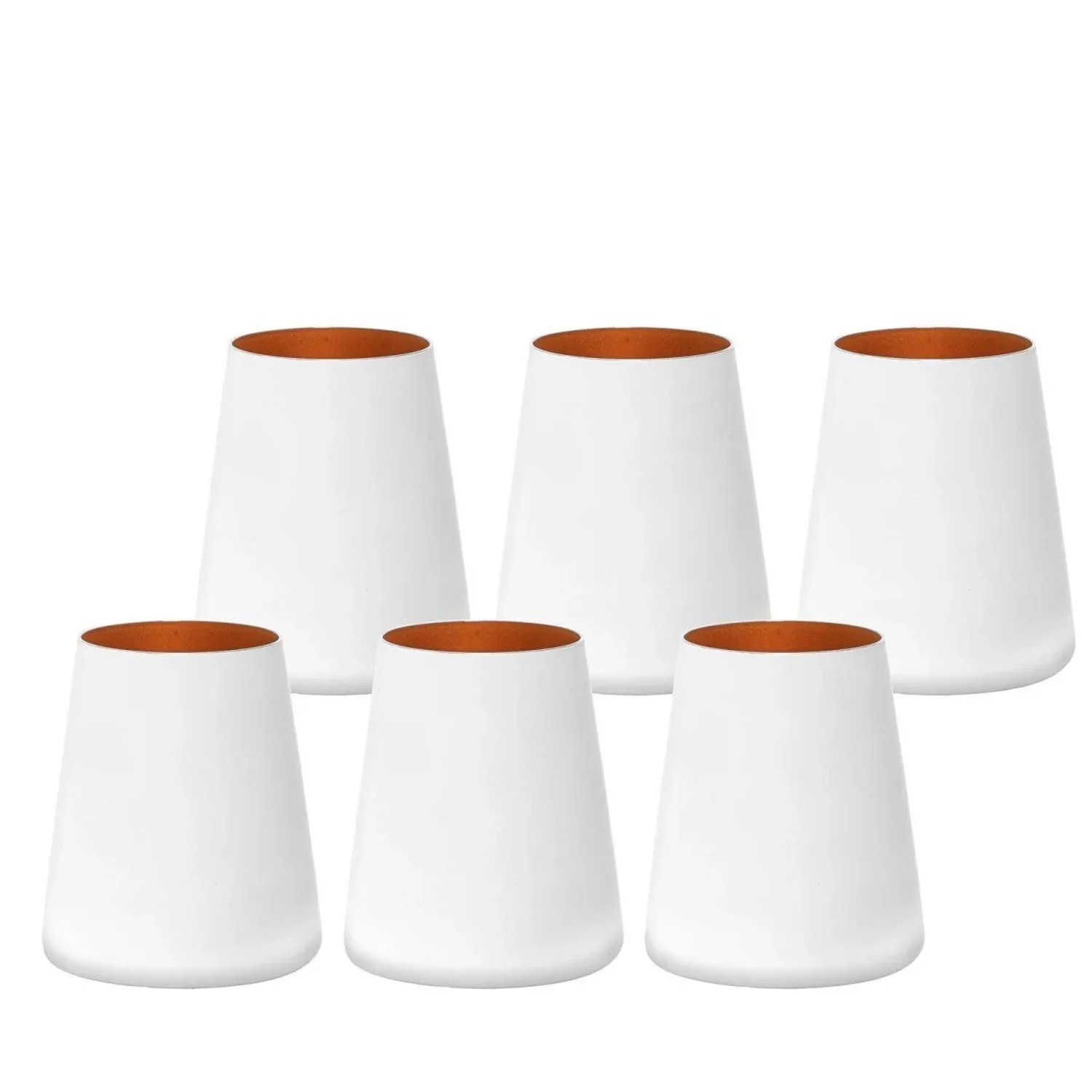 Stölzle Lausitz Power Becher 380 ml 6er Set Weiß-Bronze