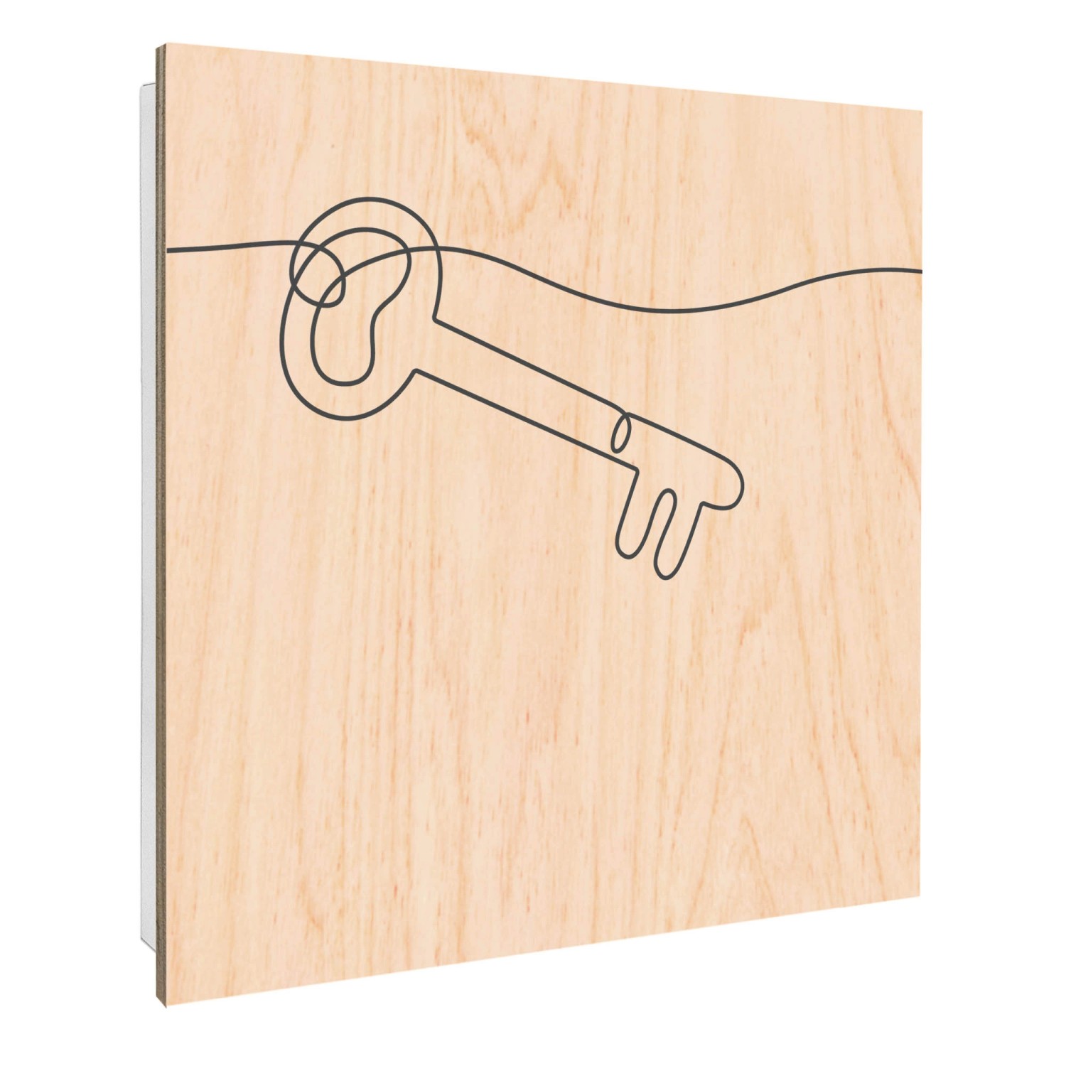 Banjado Großer Schlüsselbox Holz 30x30cm Weiß Scharnier Rechts 50 Haken Sch günstig online kaufen