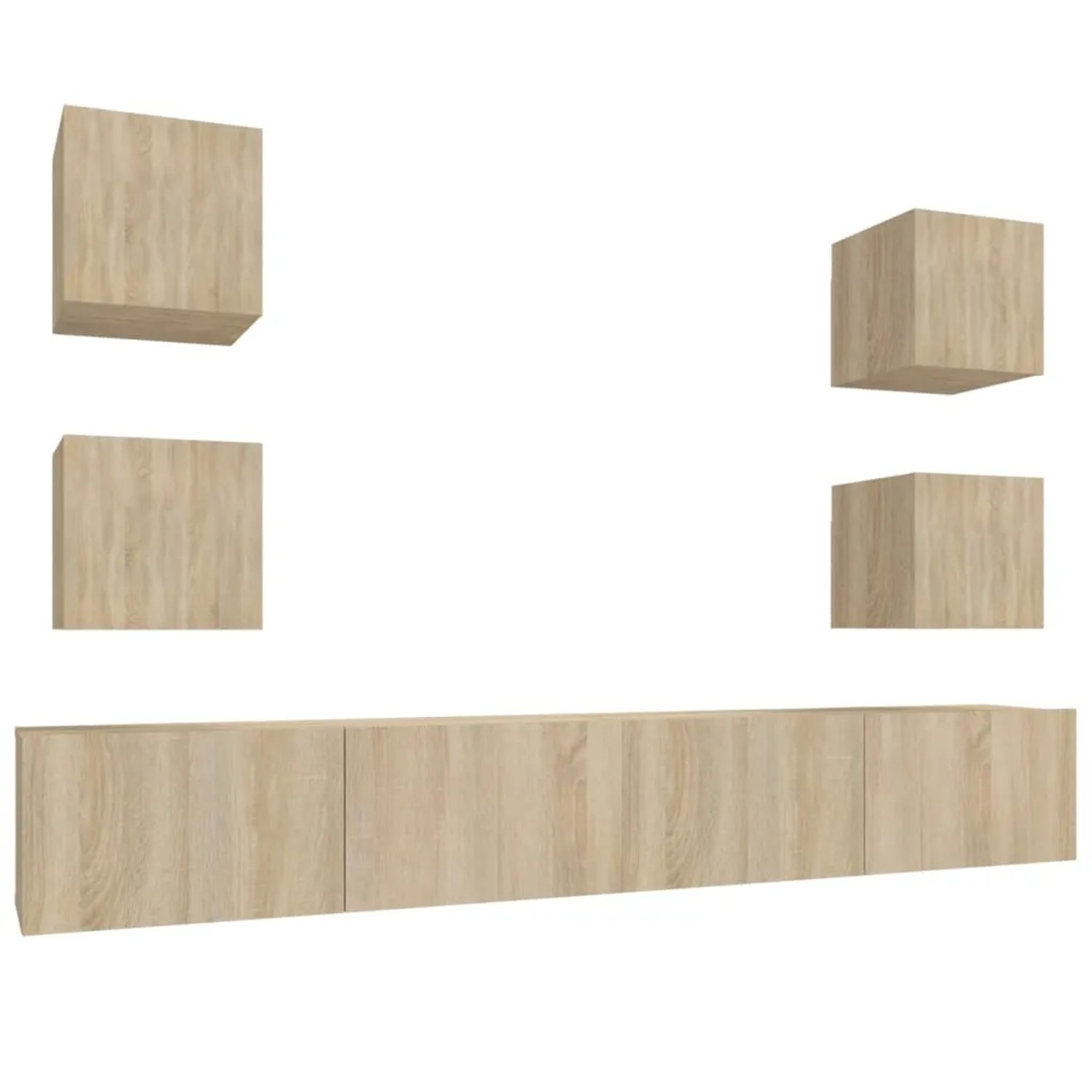vidaXL 6-Tlg TV-Schrank-Set Sonoma-Eiche Holzwerkstoff 3114264