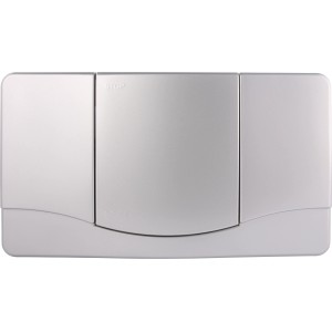 Matt-chrom Betätigungsplatte für SW 1000 Kombiset mit Spül-Stopp-Funktion.