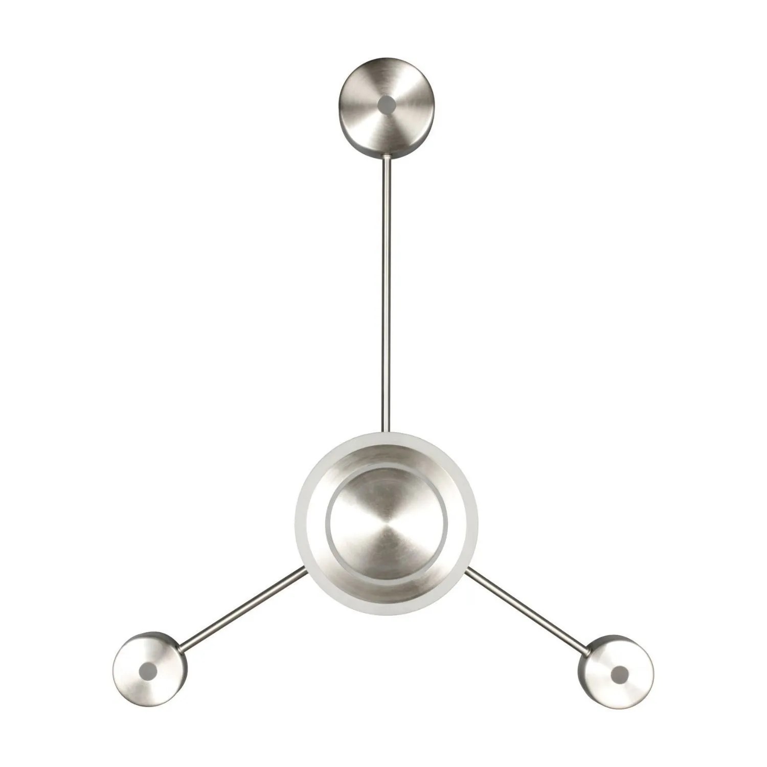 Licht-Erlebnisse LED Wandlampe Dimmbar Über Wandschalter 53 CM Hoch 3000 K Aluminium In Nickel