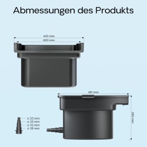 Sunsun Cwf-400 Wasserfall Filter 14000L/H Gartenteich Wasserspiel Teichfilter