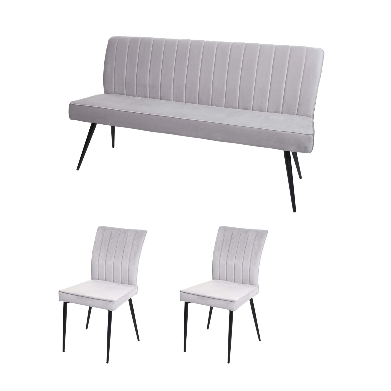 Thumbnail - MCW Esszimmer-Set K16 3-teilig Hellgrau
