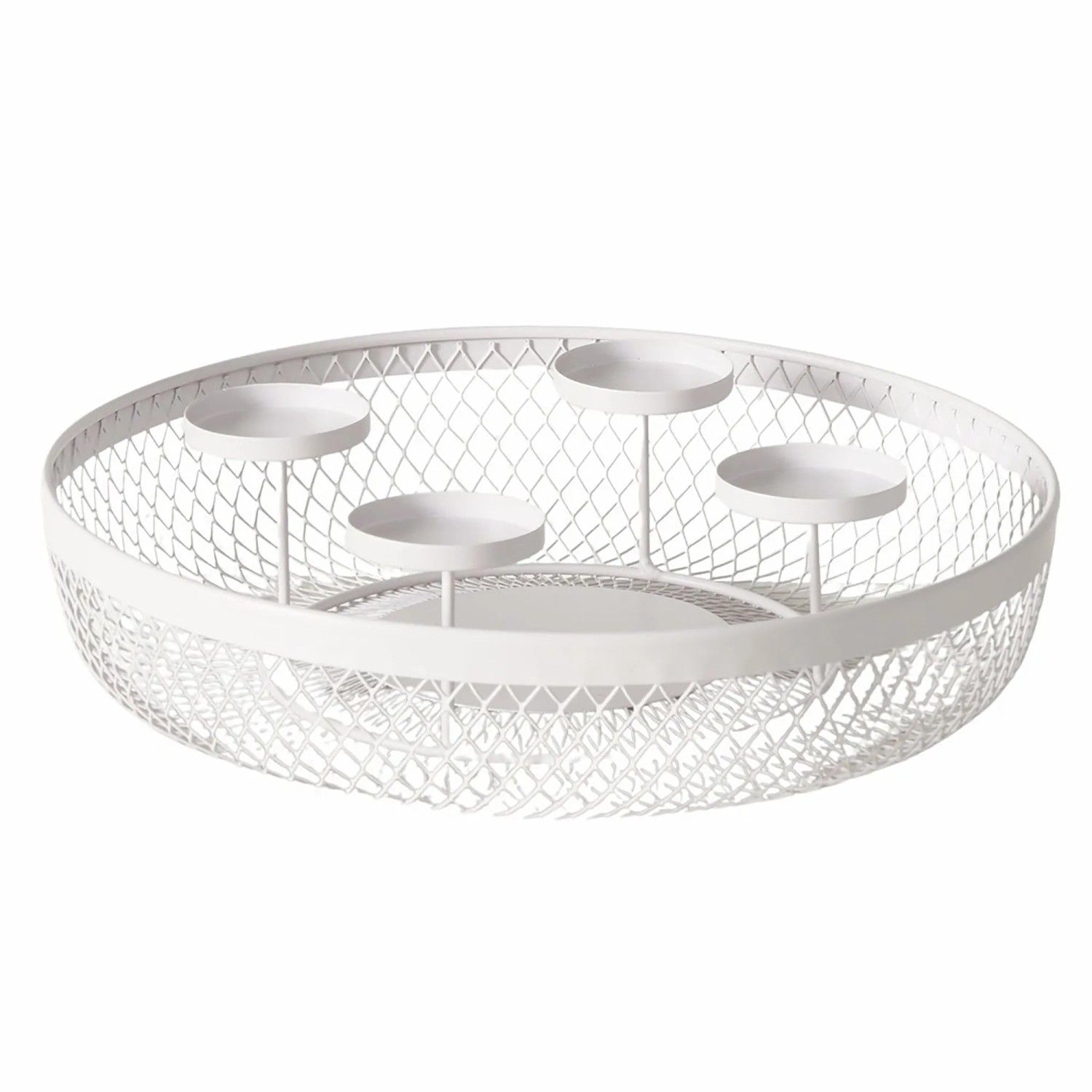 Boltze Teelichthalter Vika Rund 8 cm x 34 cm x 8 cm Grau