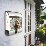 Design Briefkasten mit Motiv 'We Are The World', Zeitungsfach, pulverbeschichtet, schwarz, 39x47x14cm.