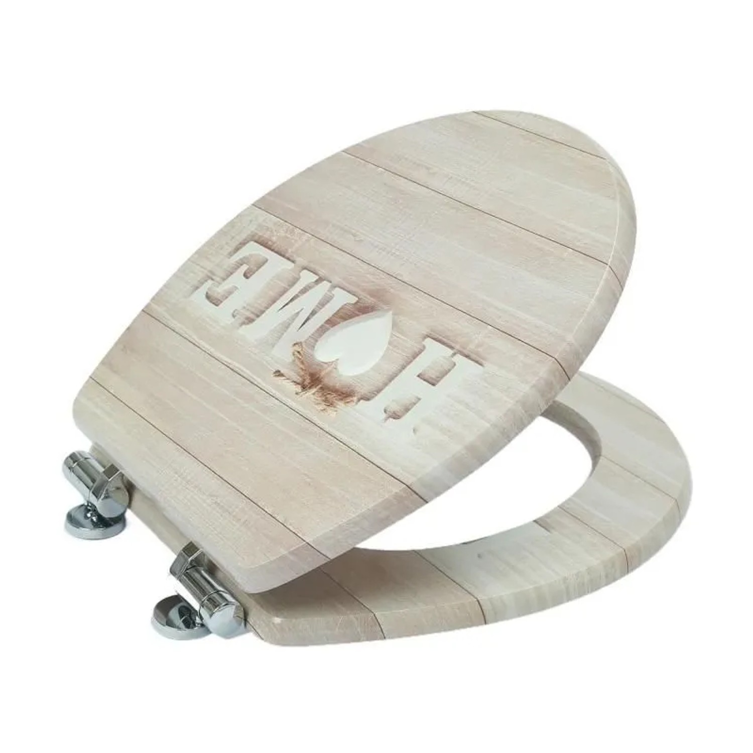 Sinobath WC-Sitz mit Absenk-Automatik Shabby-Chic Holzoptik