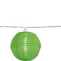 Bunte LED Solar Lichterkette mit 10 Lampions zur Dekoration für Garten, Balkon oder Terrasse.