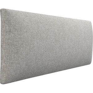 Rechteckiges Wandkissen 15x60 cm in Hellgrau Struktur zur Wandgestaltung.