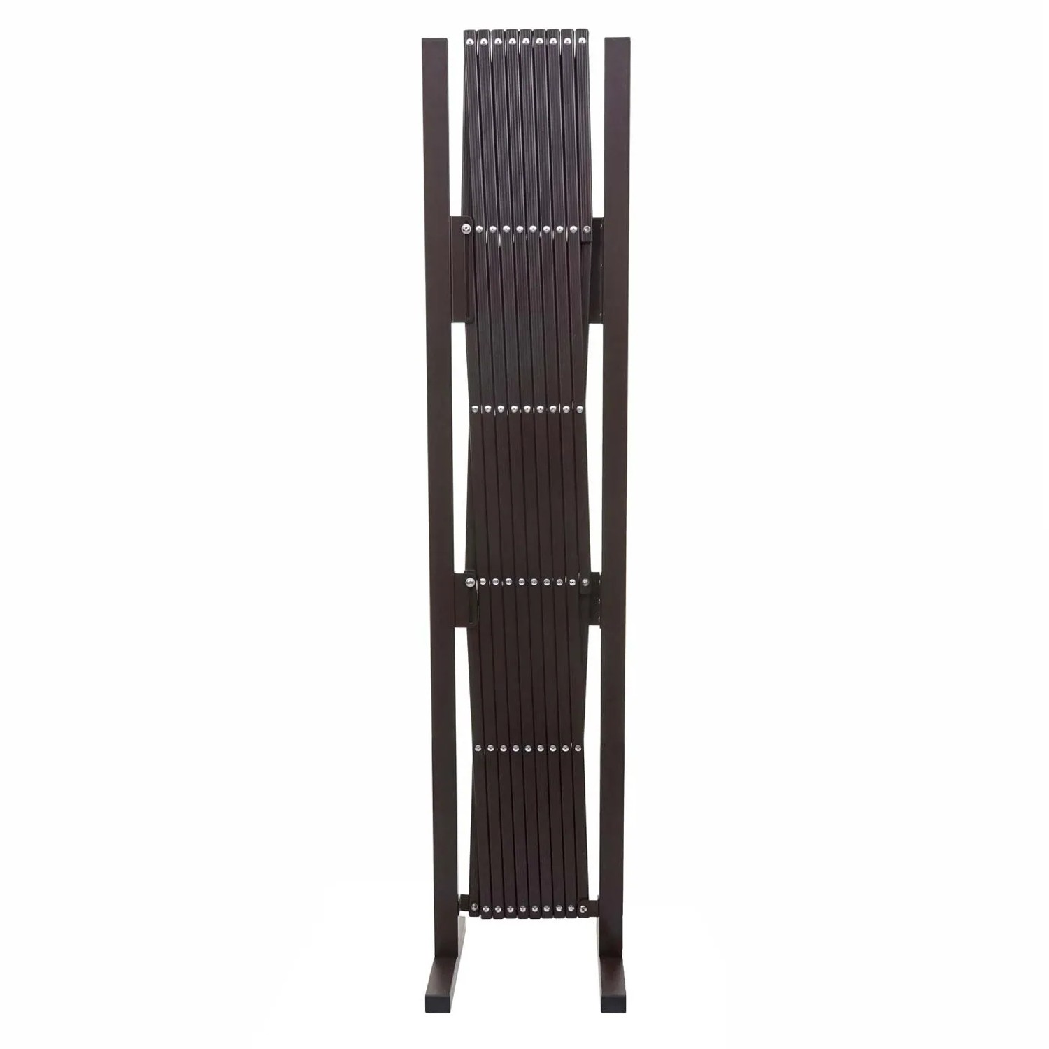 MCW Absperrgitter B34, braun, ausziehbar von 32 bis 265 cm, für Garten und Innenbereich.