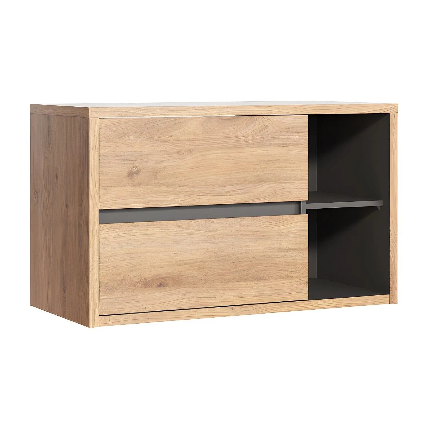Vente-unique Waschbeckenunterschrank Purnal Naturfarben Hell 100 cm