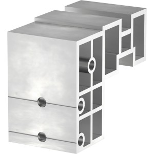 Halter für Traverse L 120 mm zur Befestigung von Poolabdeckungen.