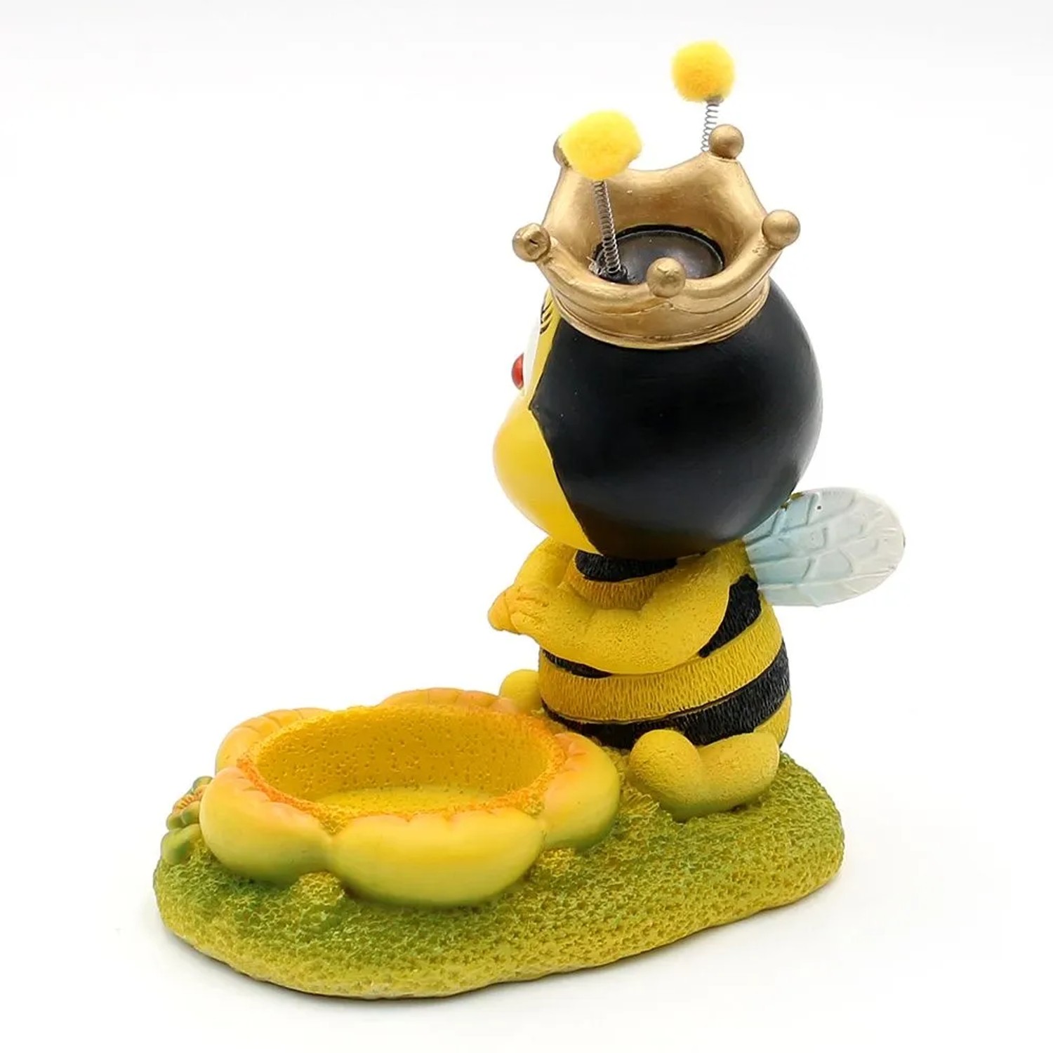 2er Set Deko Bienenpaar mit Teelichthalter, Keramik Gartendeko.