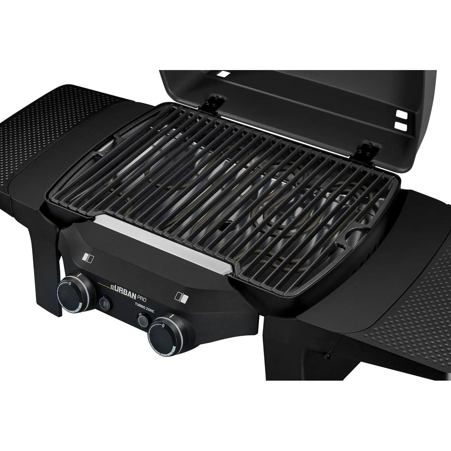Enders eUrban Pro 2 Turbo Elektrogrill mit Gussrost und Seitenablagen.