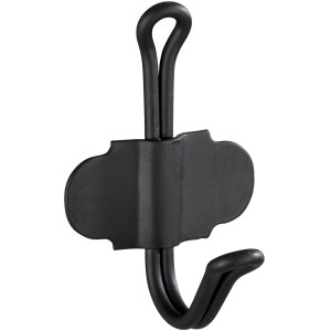 Schwarzer Wenko Wandhaken Nostalgie aus Stahl für Bad und Haushalt.