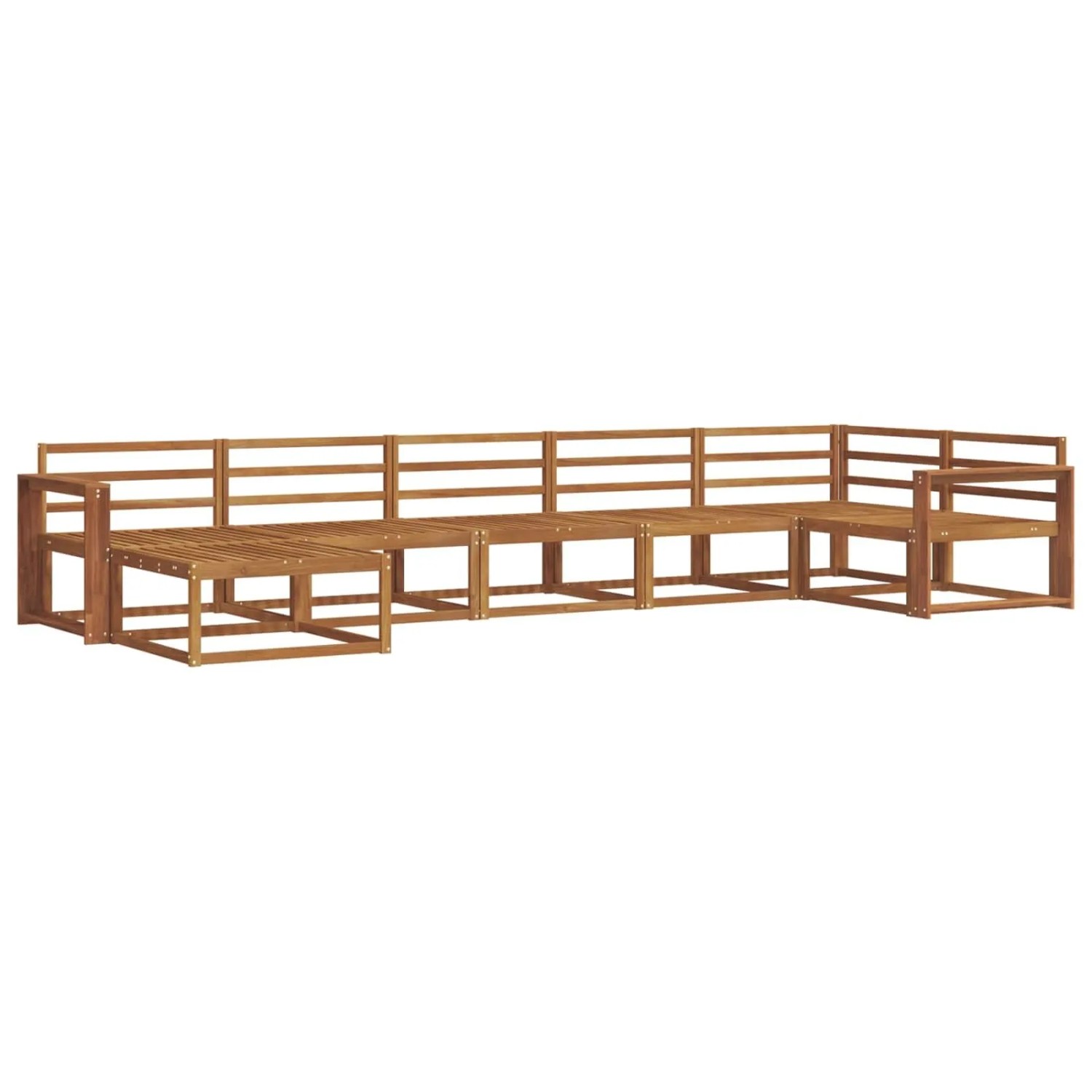 vidaXL Outdoor-Sofagarnitur 7-Tlg Natur Massivholz Akazie 3367897