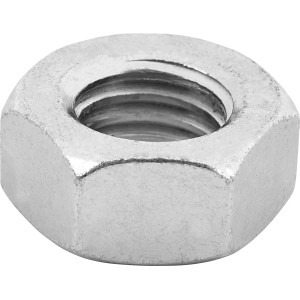 Nahaufnahme einer verzinkten LUX Sechskantmutter M14, 25er-Pack.