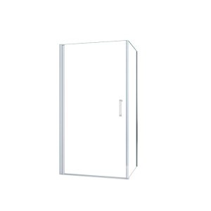 Duschparadies Duschkabine Eckeinstieg 76 x 76 cm Höhe 185cm Pendeltür Schwingtür 5mm ESG Sicherheitsglas Eckdusche Duschtür x Seitenwand