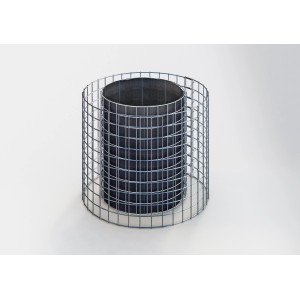 Rundes Gabiona Gabionen-Hochbeet, Ø 62cm, Höhe 50cm, Maschenweite 5x5cm, galvanisiert.
