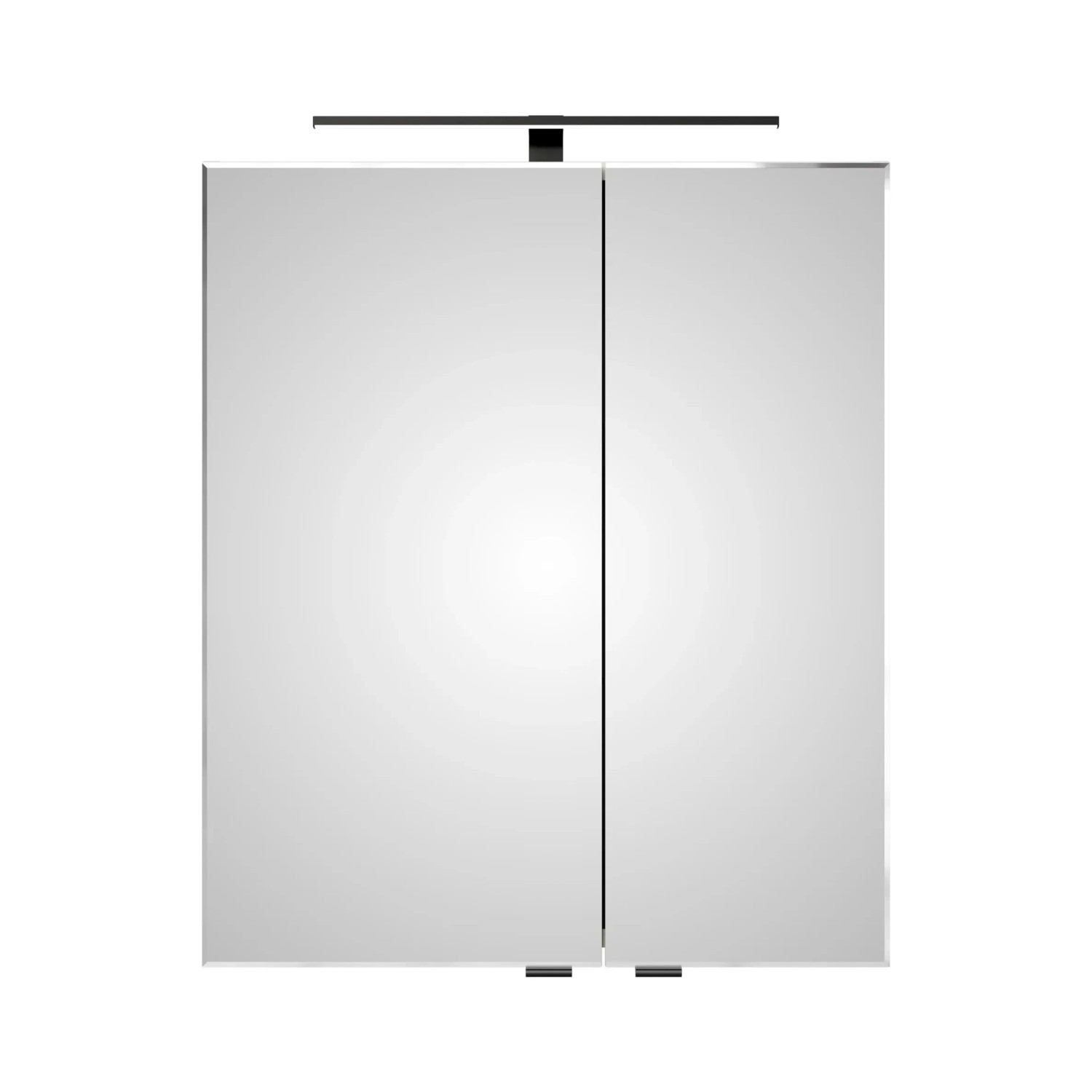 Pelipal Spiegelschrank Quantum 07, 60 cm, Schneeweiß Glanz mit LED-Leuchte.